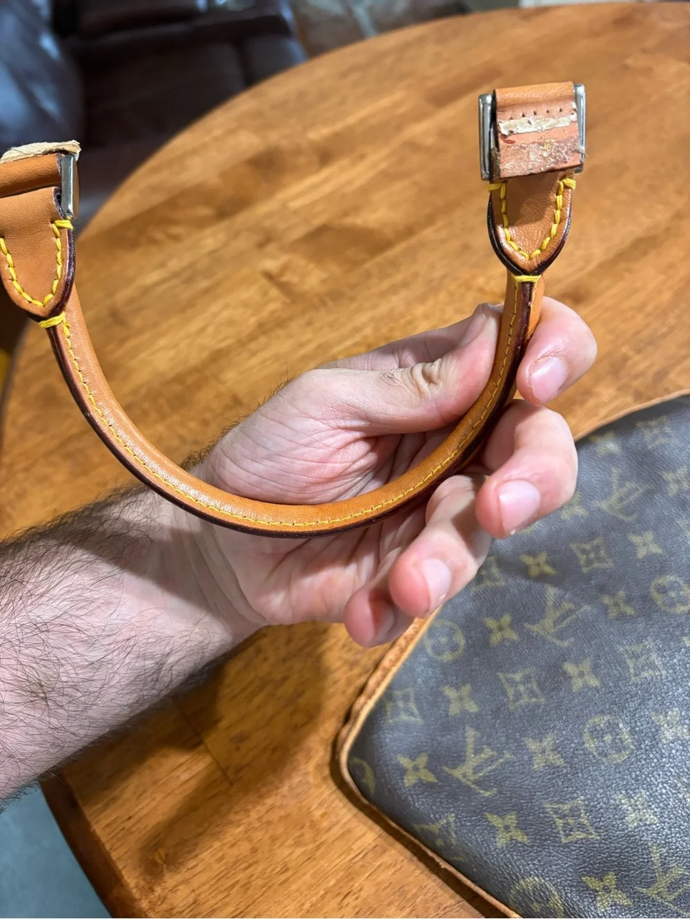 Louis Vuitton Monogram Top Handle/bag part leather Monogram